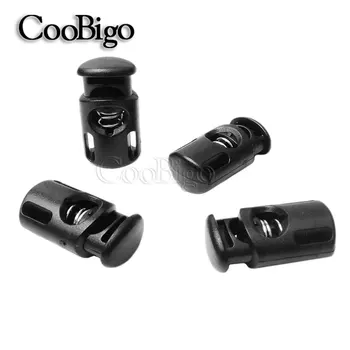 

500pcs Plastic 28 x 15mm Cord Lock Toggle Stopper Clip for Paracord Shoelace Garment Bags Lanyard Rope Accessories