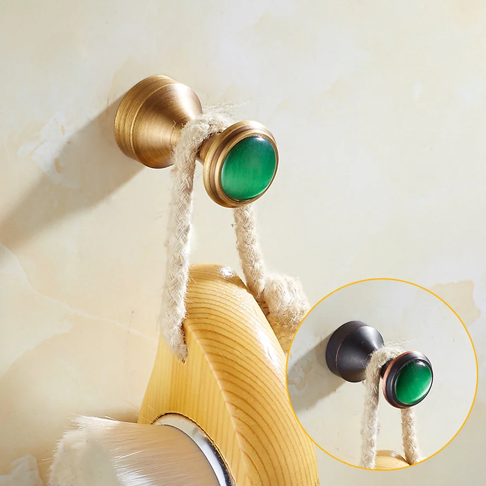 

Retro copper wall hooks door back single robe coat hook wall hanging bathroom towel clothes hanger black / gold mx8031705