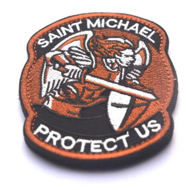 Святой Майкл Защитите нас патчи военный боевой знак вышитая аппликация армейская нашивка на нарукавную повязку для одежды наклейки сувениры