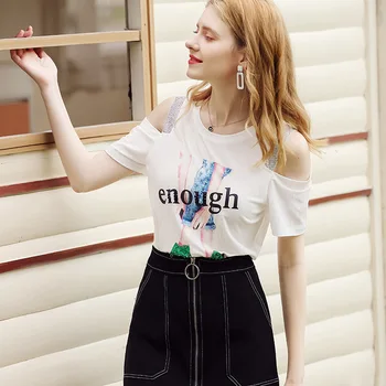 

Women Casual T Shirt Female Gray Short Sleeve Top Tees Printed t-shirt