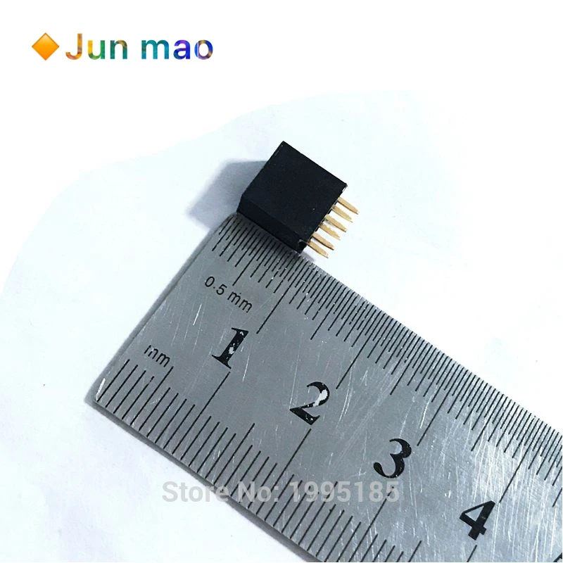 100 шт. 2x3 6 Pin 2 54 мм Двухрядные женские прямые коннекторы шаг гнездо контактный