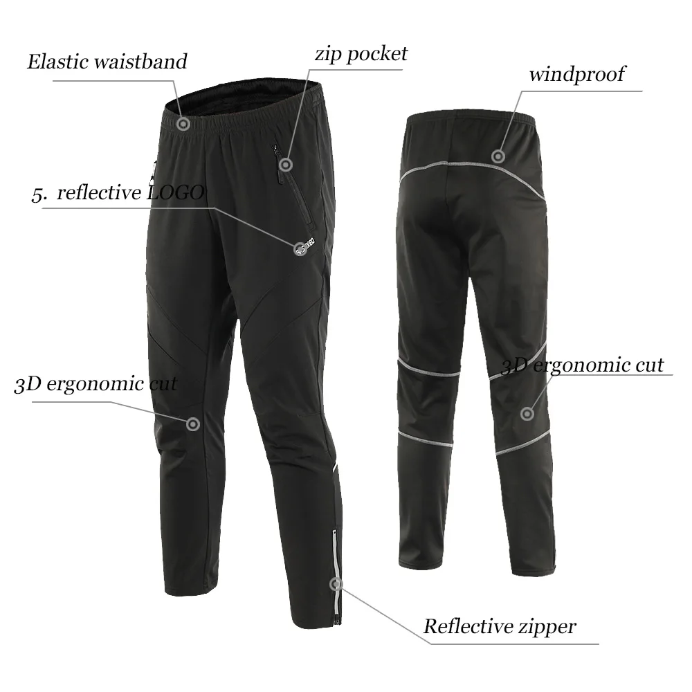 ARSUXEO, мужские зимние штаны для велоспорта, теплые, ветрозащитные, много видов спорта, для верховой езды, одежда для велосипеда, рыбалки, фитнеса, 18Z