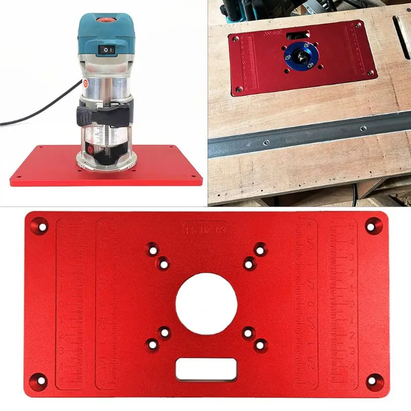 

Aluminum Alloy Trimming Machine Flip Board Router Table Saw Insert Base Plate Woodworking Universal Auxiliary Part