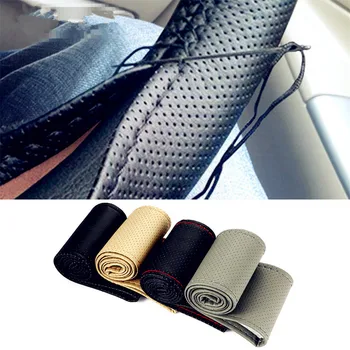 

Car Braid Wheel Steering Cover Thread 38cm for Infiniti QX50 Q QX80 Q50 Prototype QX30 Q60 Q70 Synaptiq Q80 IPL FX