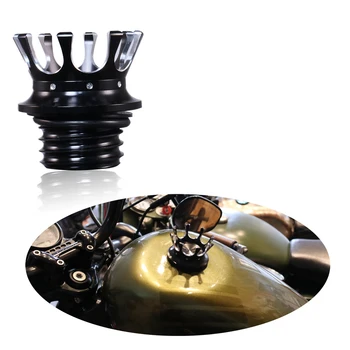

3 Color Motorcycle Crown Style Gas Cap Vented Fuel Tank Right-hand Thread For Harley Touring Dyna Softail Sportser 883 1200 FLHR
