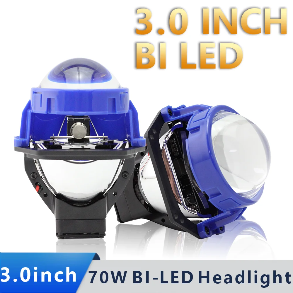 

1.8" 2.5" 3.0" Biled Bi-LED Projector Retrofit Headlight Len 70W 20000LM Lenses for tiguan, for mazda 3 bk 6 gh, kia sportage 4