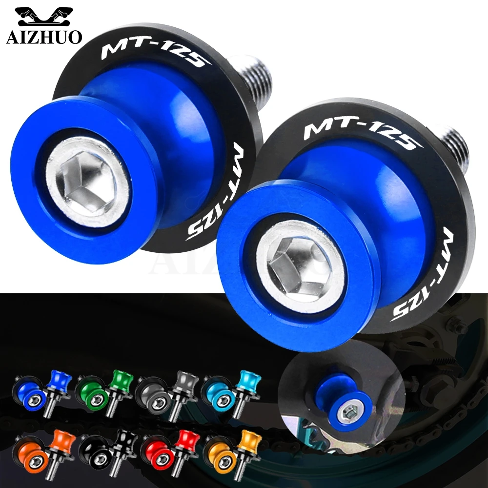 

6MM Stand Screws FOR YAMAHA MT125 MT-125 2014-2018 2017 CNC Aluminum Motorcycle Accessories Swingarm Slider Spools MT 125 LOGO