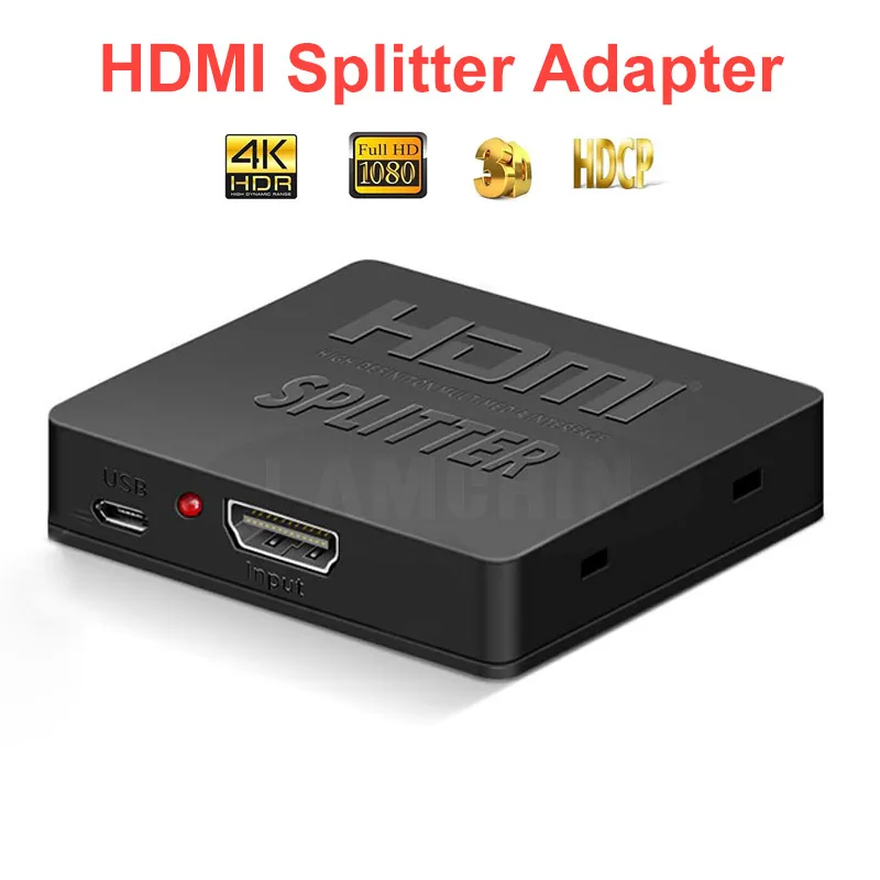 4K HDMI сплиттер Full HD 1080p видео коммутатор 1 в 2 Выход Усилитель коробка переключатель