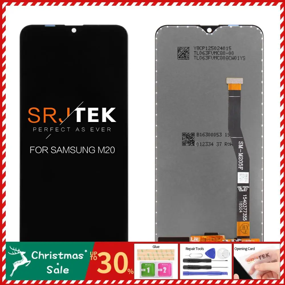Протестированный 6," для samsung Galaxy M20 SM-M205 M205F ЖК-дисплей кодирующий преобразователь сенсорного экрана в сборе Замена протестированный M20 lcd