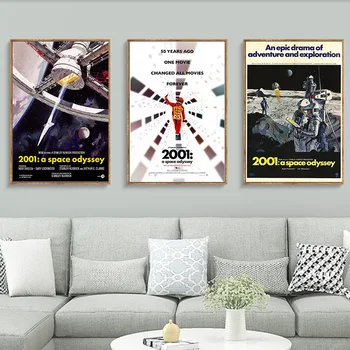 

Collection of 2001: A Space Odyssey (1968) Sci-Fi Classic Movie Vintage Poster Canvas Painting Wall Art Home Sticker Decor Gift