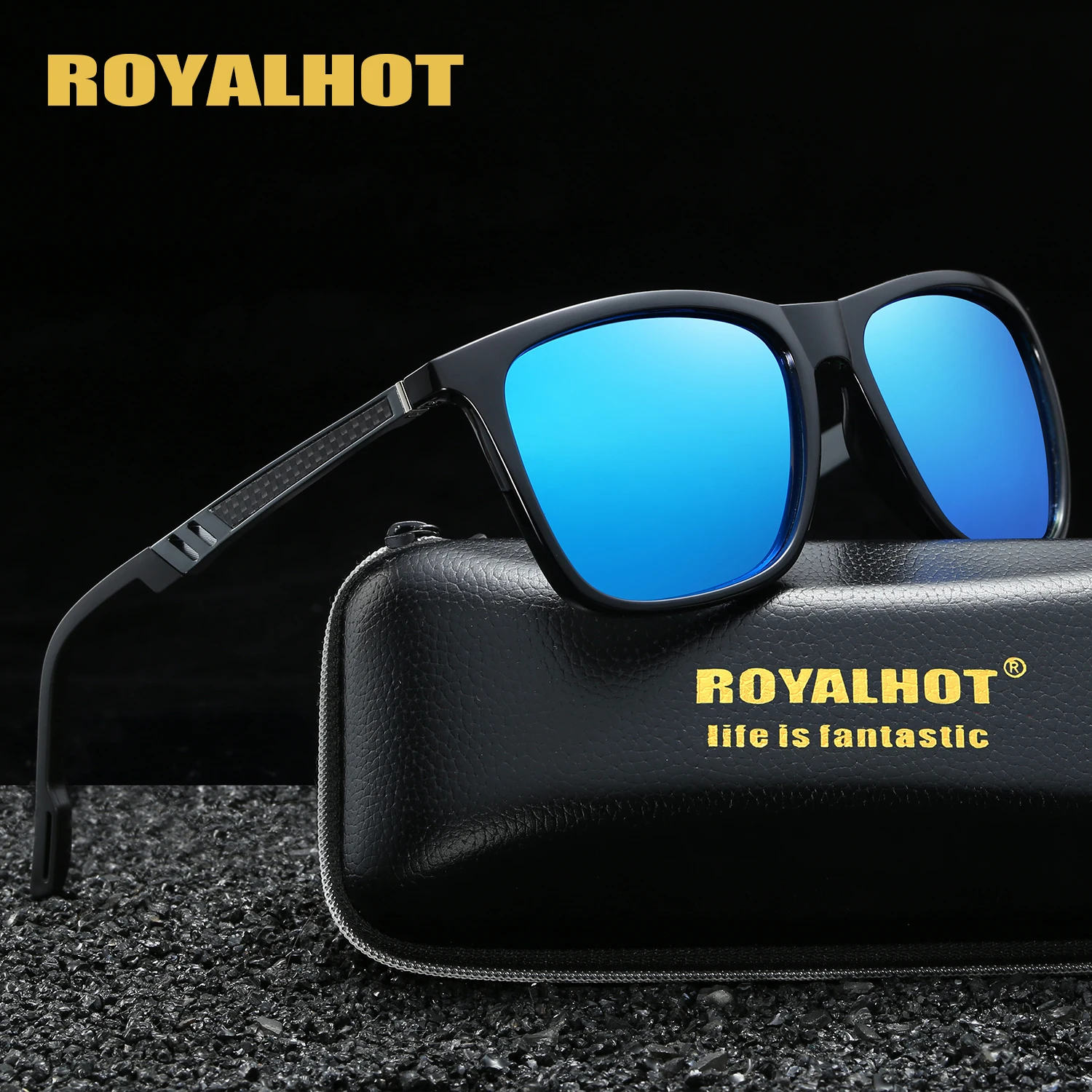 Мужские и женские поляризационные солнцезащитные очки RoyalHot овальная оправа для