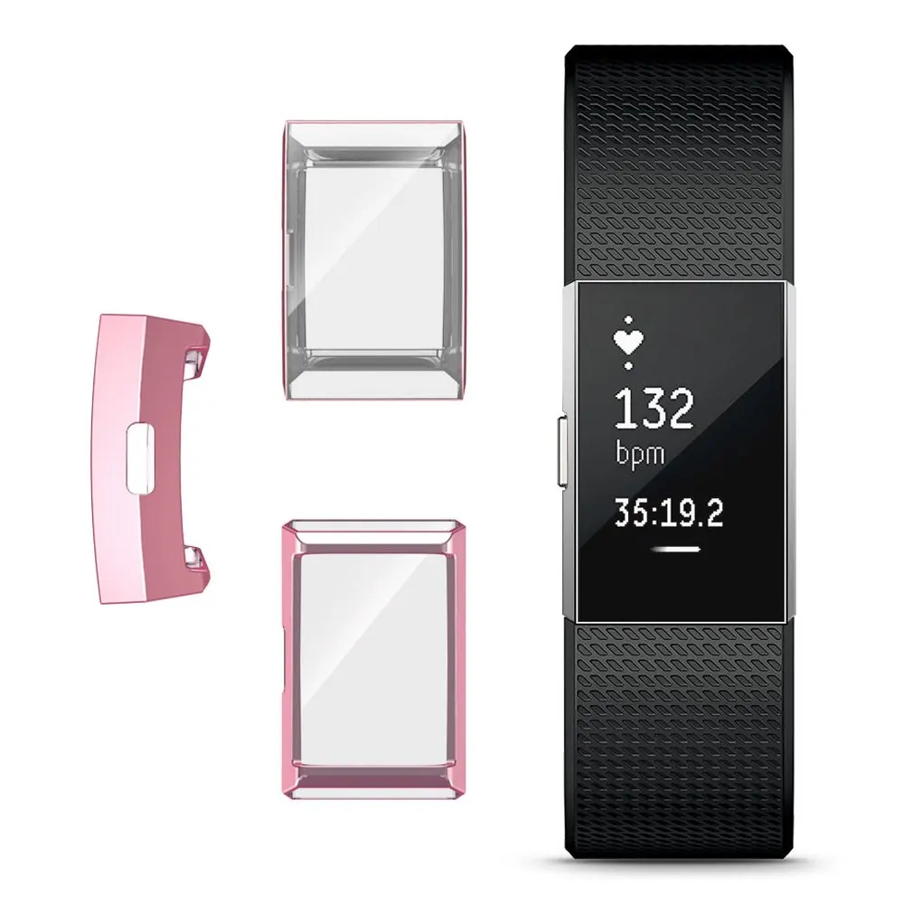 Защитный чехол для часов Fitbit Charge3 с силиконовым покрытием, резиновый чехол с защитой от падения, модный тонкий защитный чехол из ТПУ