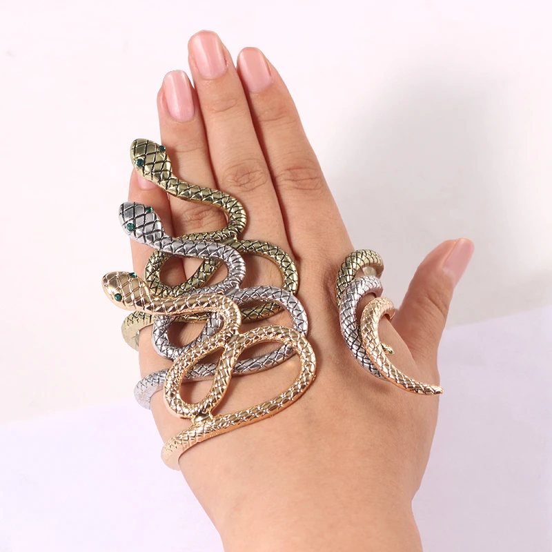 Punk Animal Snake Bracelet Hip Hop Crystal Bracelets Women Bohemian Bangles Gifts Men Jewelry Bangle Fashion Party Gift bracelet jewelry,leather bracelets,shell charm bracelets
