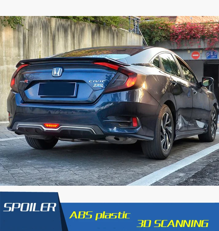 ホンダシビックリアスポイラー Abs オリジナルリアバンパーディフューザーバンパーホンダシビック後リップリアスポイラー Spoiler For Honda Spoiler For Honda Civicrear Diffuser Aliexpress