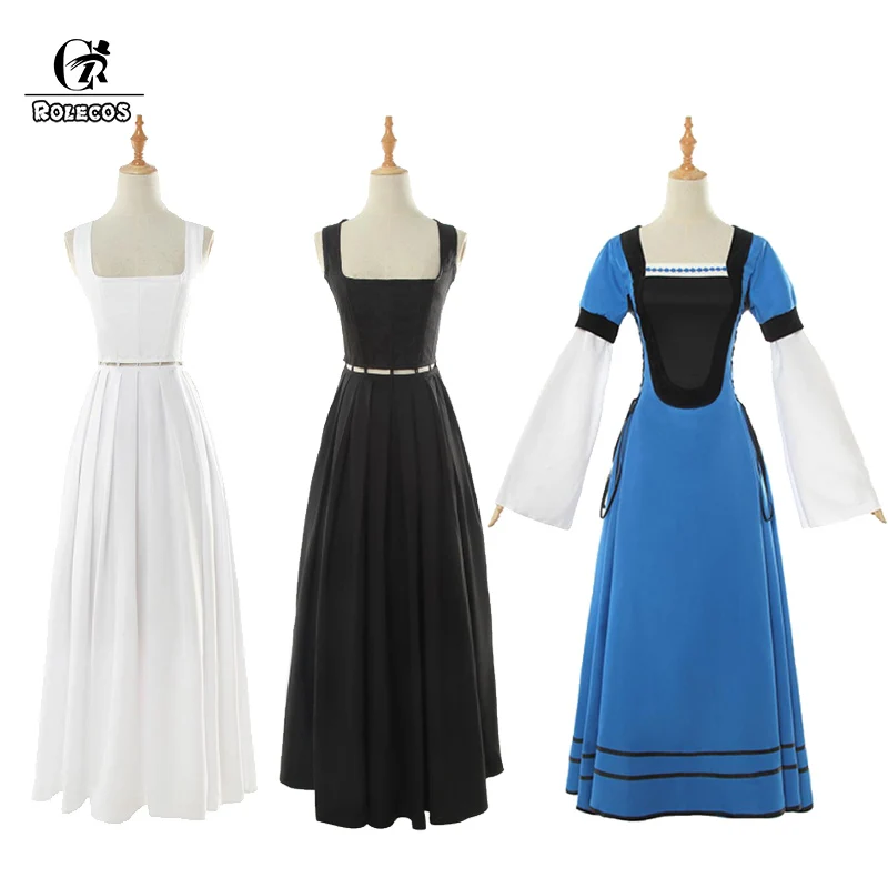 ROLECOS распродажа Женские платья Черный Белый Красный униформа косплей костюм в