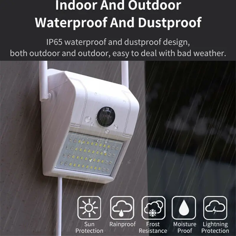 1080P wifi настенное крепление для двора, 20 светодиодный, для улицы, Камара, водонепроницаемый, датчик движения, охранный светильник, ночная лампа, камера для гаража, сада