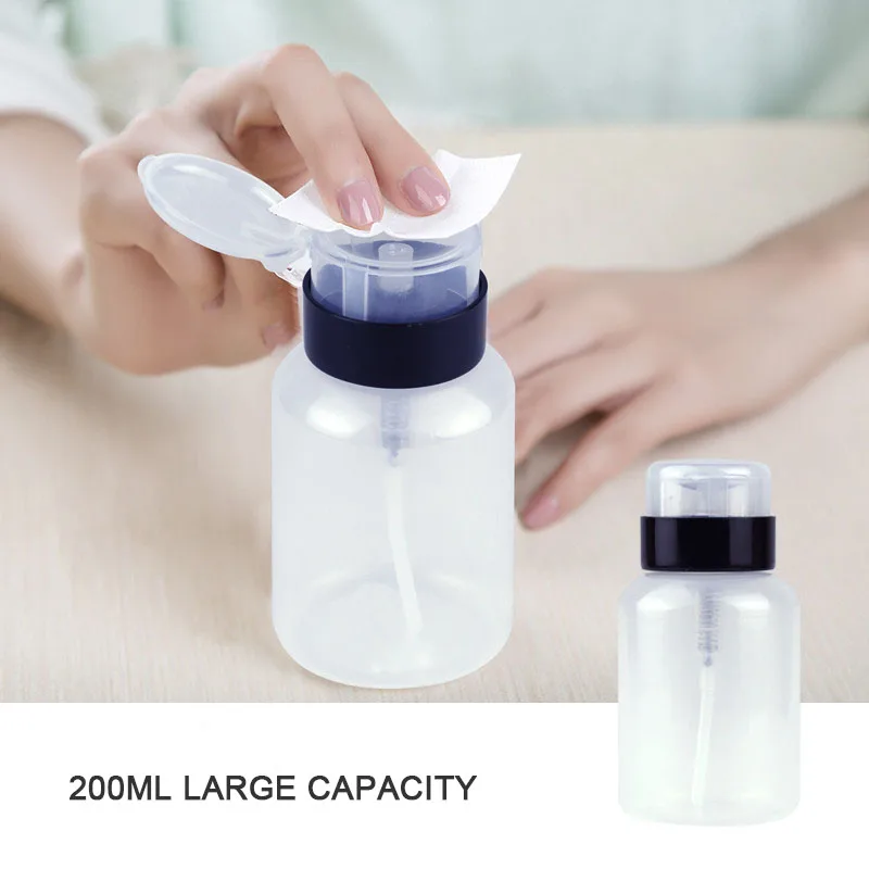 150/200ml Push Down Empty Pump Dispenser Clear Bottle Makeup Container Press The Bottle High Quality New Arrival Travel Bottles dispenser pump bottle nail polish remover push down bottles empty pumping jar airless press manicure makeup clear liquid nails