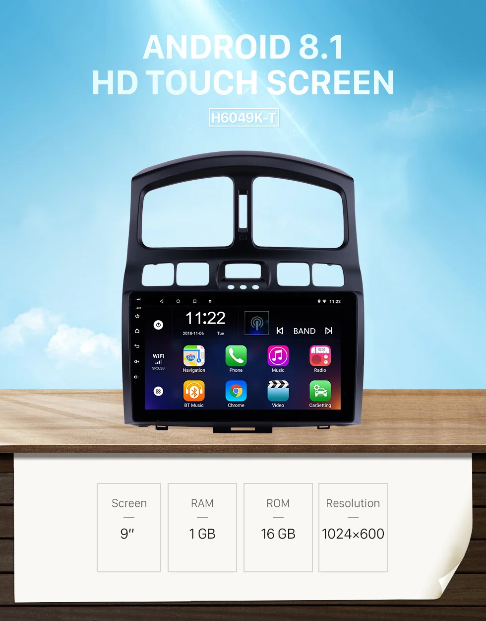 Flash Deal Seicane Android 8.1/9.0 9" Car Head Unit for Hyundai Classic Santa Fe 2005-2015 Car GPS Navi Stereo Support TV Tuner Rear Camera 0