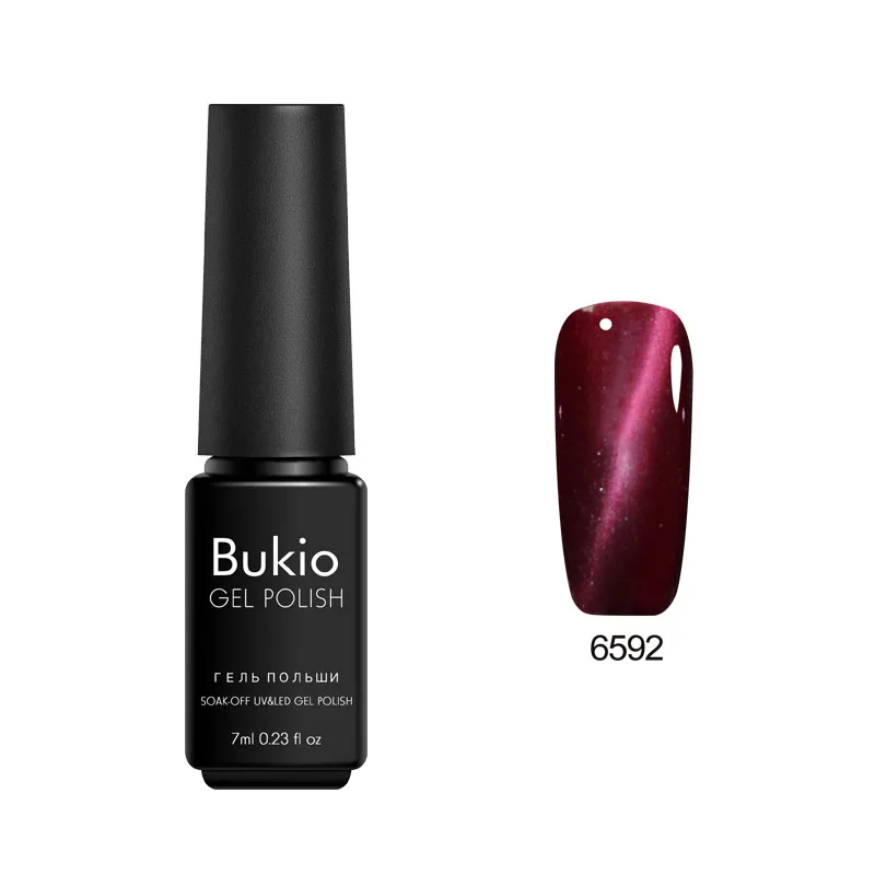 6592 Bukio 3D дизайн ногтей кошачий глаз гель лак новинки французский Полупостоянный УФ Гель-лак для ногтей с блестками маникюрный набор 7 мл - Цвет: 6592