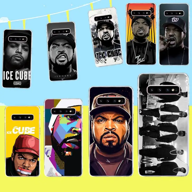 American Pop rapper Ice Cube Black TPU Soft Phone Case Cover for Samsung S9 plus S5 S6 S7 edge S8 S10 | Мобильные телефоны и
