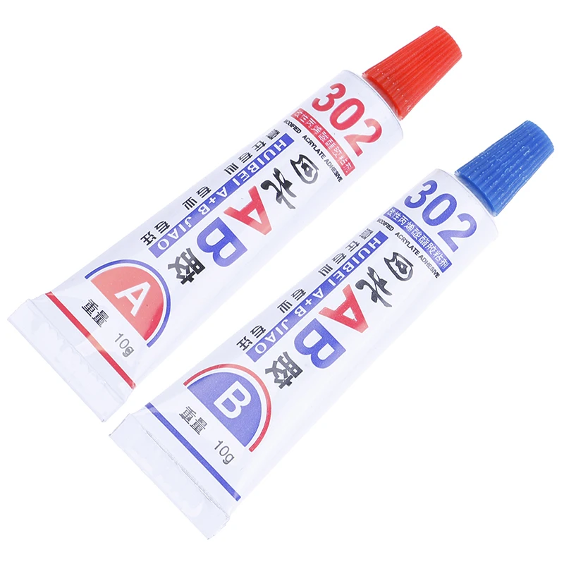 

Super AB Glue 302 Strong Cyanoacrylate Liquid Epoxy Resin Leather Rubber Epoxy Adhesive Metal Glass Wood Stationery Store Kit UV