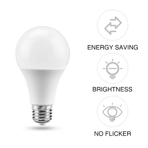 No Flicker Bulb Без мерцания Светодиодный лампа E27 E14 220V светильник Смарт лампочки IC настоящая Power3W, 5 Вт, 7 Вт, 9 Вт, 12 Вт, 15 Вт, 18 Вт, высокая Яркость лампада светодиодный Bombilla - Испускаемый цвет: No Flicker Bulb