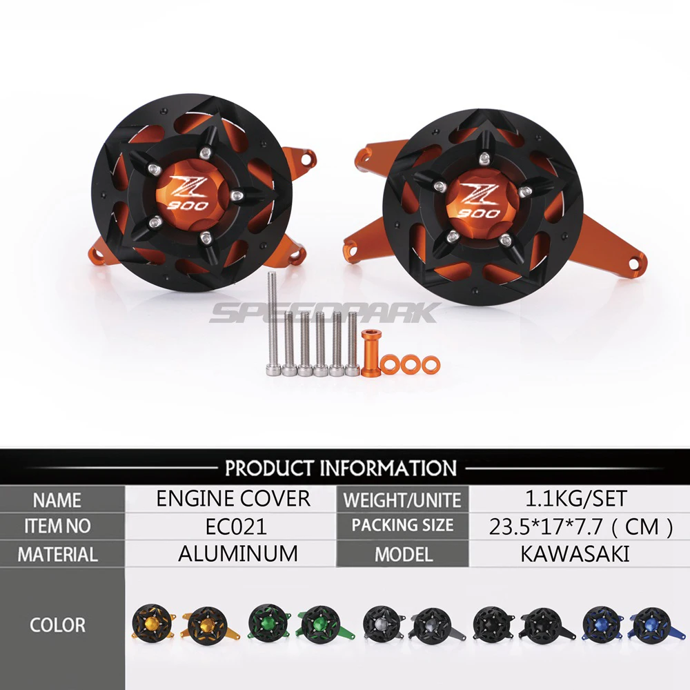 CNC алюминиевый мотоциклетный защитный боковой Чехол для двигателя Stator, защитный чехол, зеленый, черный, синий, красный, титановый для Kawasaki Z900