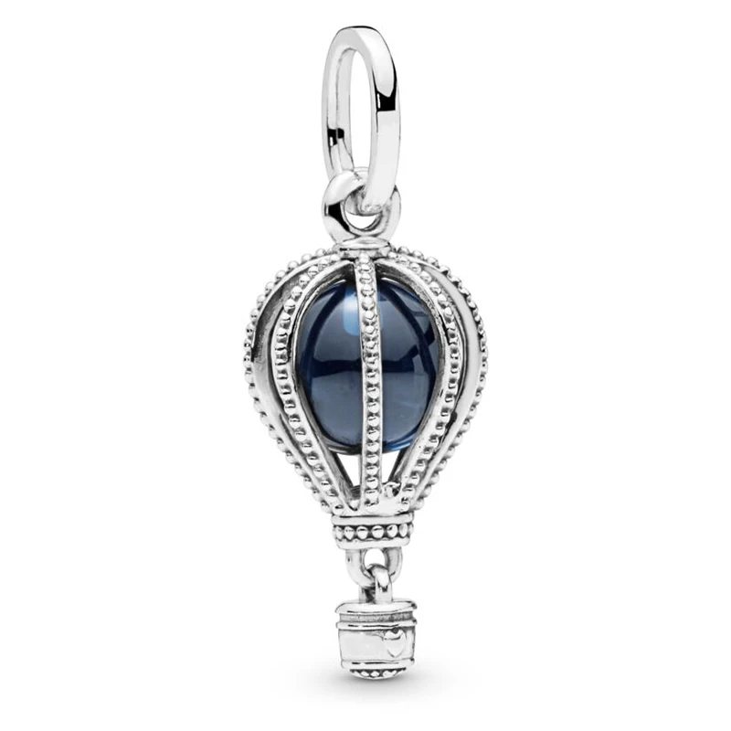 

100% реальная искусственная серебряная подвеска с горячим воздухом, металлические бусины для изготовления ювелирных изделий, подходит для оригинального браслета Bijoux Femme