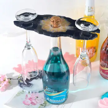 

DIY Irregular Wine Rack Resin Mold Crystal Epoxy Resin Mold Silicone Red Wine Tray Mold Shaped Wine Glass Rack Coaster Mold