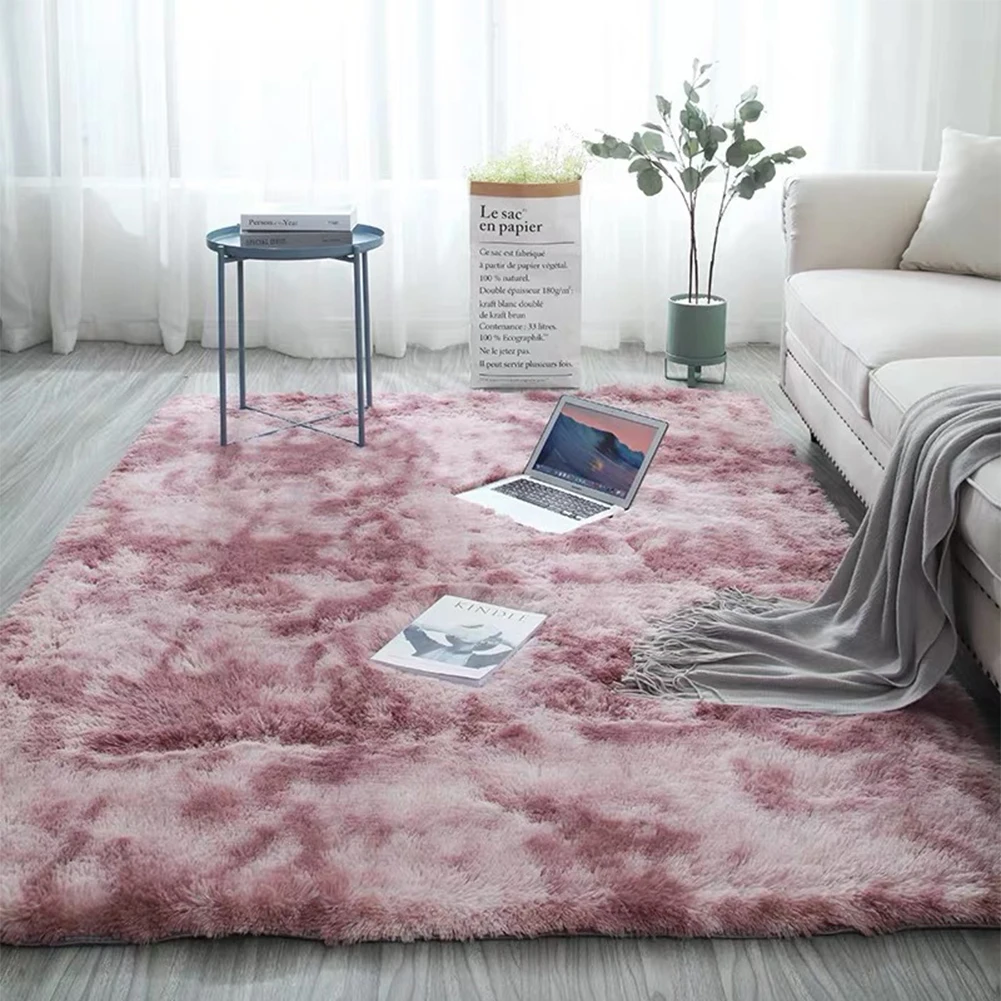 Dusty Pink Пушистый Коврик для спальни, Легкая очистка, коврики для дома, прямоугольная, современная, декоративная, для гостиной, супер мягкий, противоскользящий, для отеля, напольный ковер - Цвет: Dusty Pink