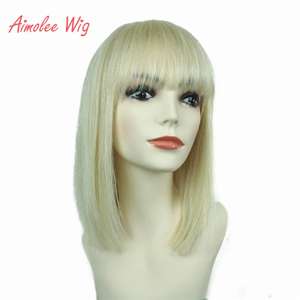 Peruca de Cabelo Aimolee Humano Feminino 613 Topo Crochê Gancho Perucas Naturais Bob Cor 1 Aimolee peruca de cabelo humano feminino bob