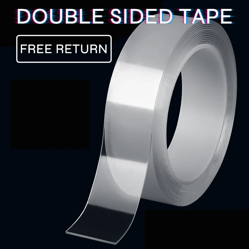

New Accessories for Tape Nano Transparent Traceless Adhesive Waterproof Reusable Home Improvement Acrylic Flexible Tape Glue 3m