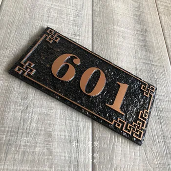 

House number European-style door sign, custom-made apartment door number Villa door panels any letter, symbols, house Hotel