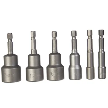 

65mm 1/4 Inch Socket Magnetic Nut Driver Setter 6mm-19mm Drill Bit Adapter Drill Bit For Electric Screwdriver