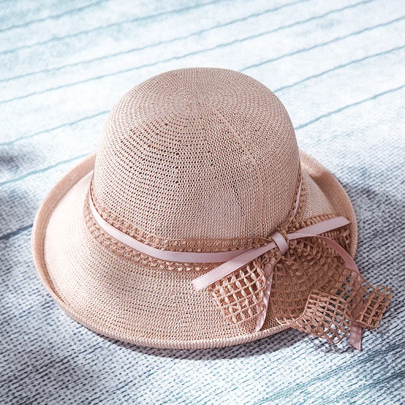 H7461 корейский летний женский головной Убор От Солнца Британский элегантный солнцезащитный козырек Соломенная Шляпка женская уличная пляжная Праздничная Мода бант таз Кепка s