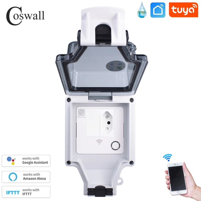 coswall tuya wifi controle de voz ip66 01