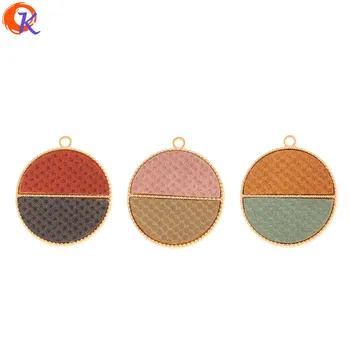 

Cordial Design 50Pcs 28*33MM Jewelry Accessories/DIY Pendant/Leather Effect/Hand Made/Round Shape/Charms Making/Earring Findings