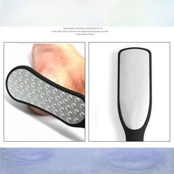 

Professional Foot File Stainless Steel Exfoliating Scrub File Foot Calluses Remover (Black)