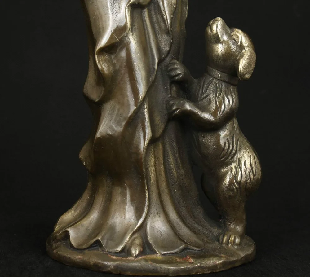 girl and dog ornament