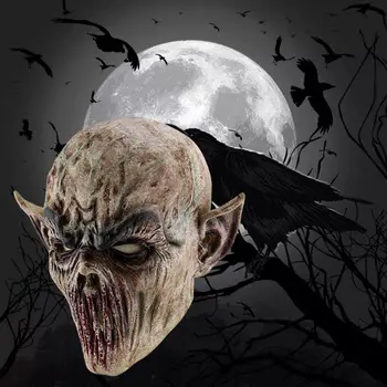 

Horrible Ghastly Full Head Mask Horror Halloween Latex Funny Mask Costume Cosplay Props for Adult