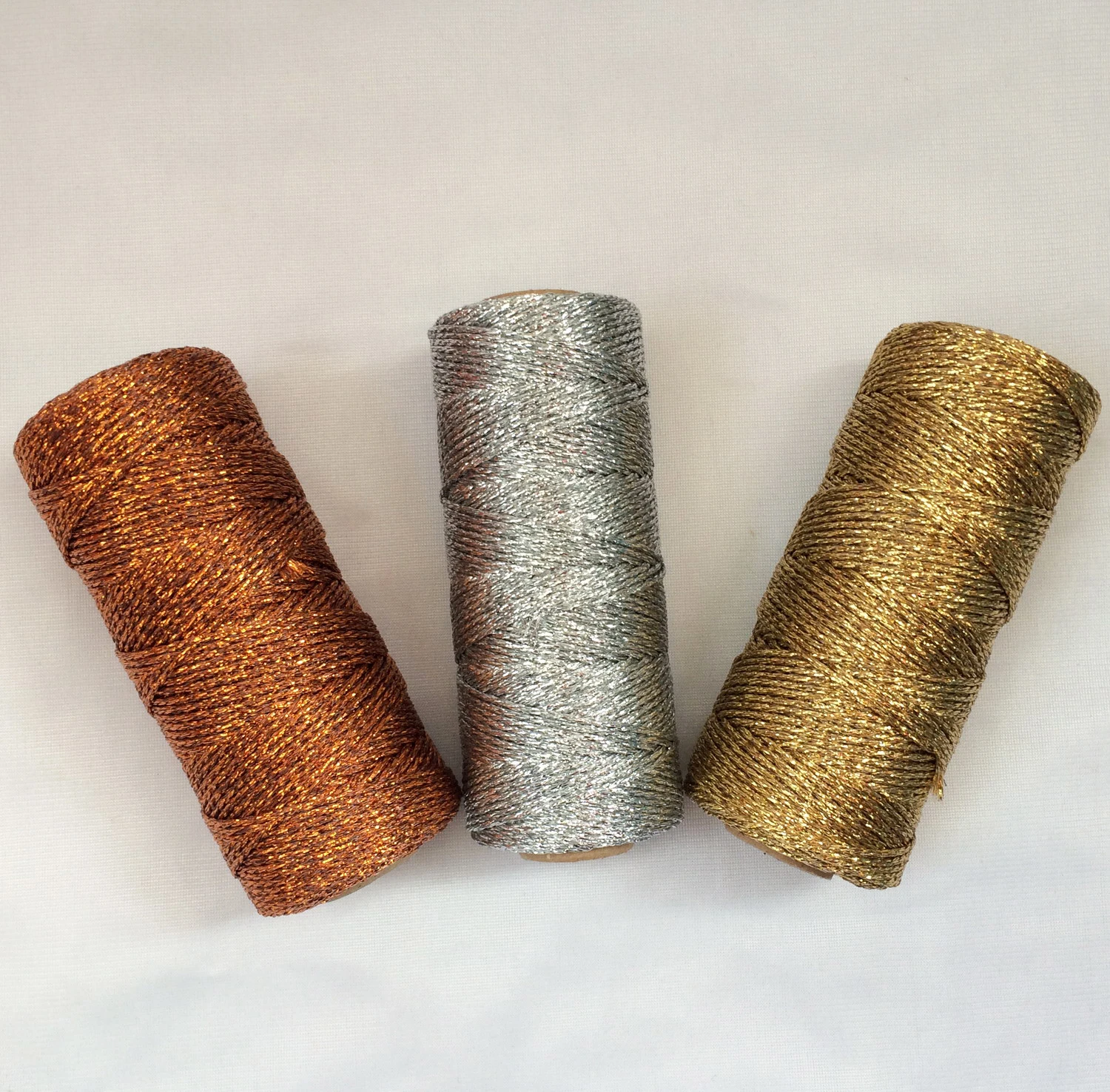 8pcs baker twine Striped Striped DIY Metallic golden Gold Silver copper