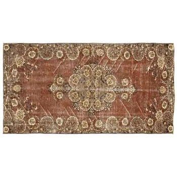 

Handmade Natural Vintage Turkish Area Rug 141x275 Cm-4'8''X9'0''