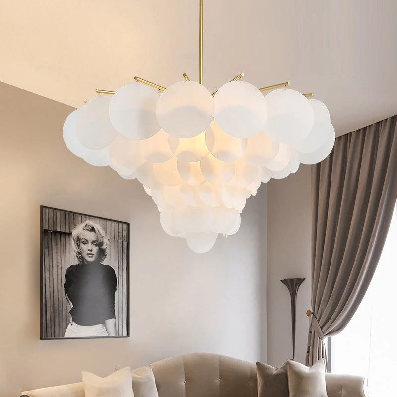 

Modern Led Metal Pendant Lights Wrought Iron Glass Round Ball Brass Rod Hanging Lamp For Living Roomcafekitchen Nordic Lighting