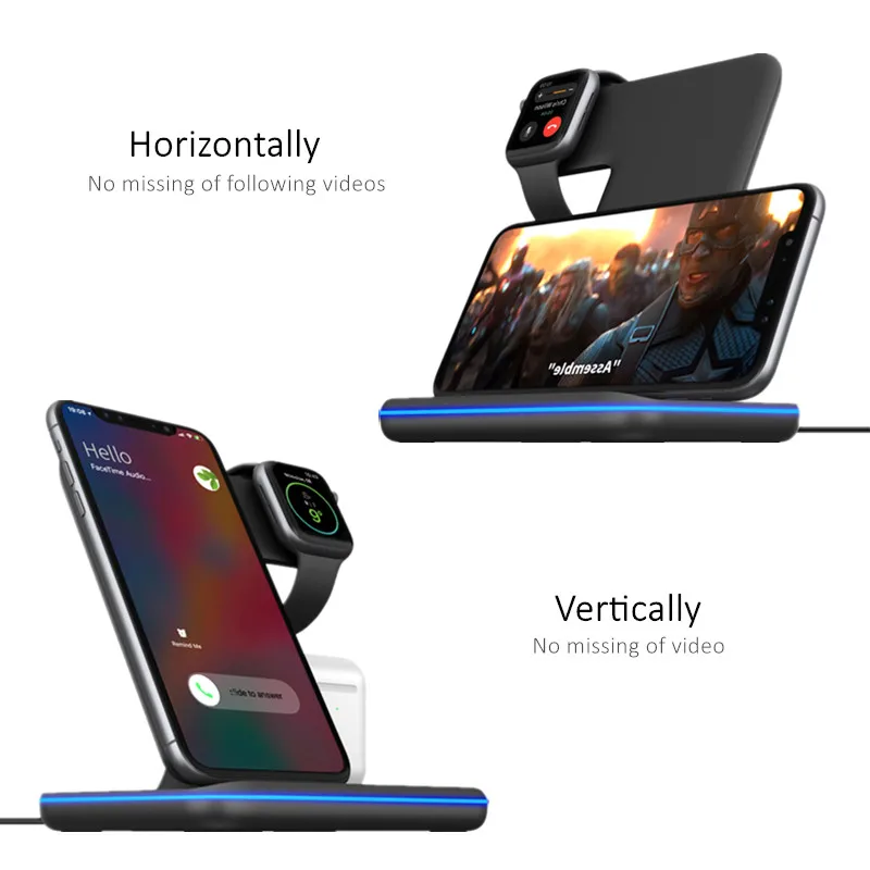 15 Вт Qi Беспроводное зарядное устройство для Xiaomi Samsung Quick Charge 3 0 быстрое док станция