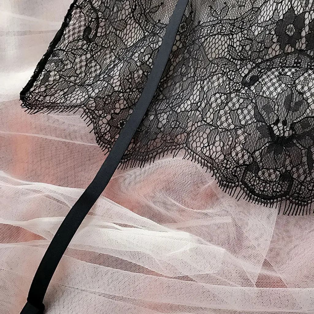 Женское сексуальное нижнее белье, пояс с кружевной чулок, сексуальное нижнее белье, бюстье, винтажное готическое S-XXL, черная подвязка размера плюс