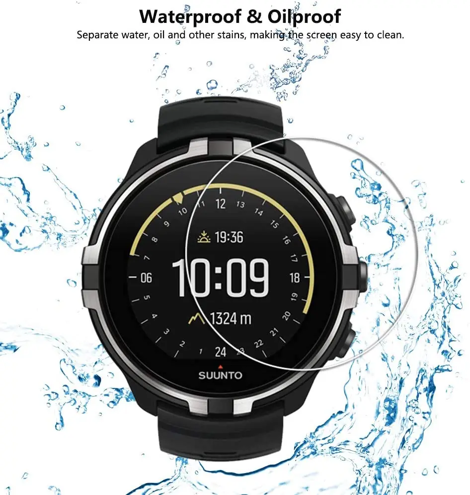 2/4PCS Screen Protector Film Guard For Suunto 7 /Suunto 9 Smartwatch Tempered Glass Cover 9H Anti-scratch Clear Protective New