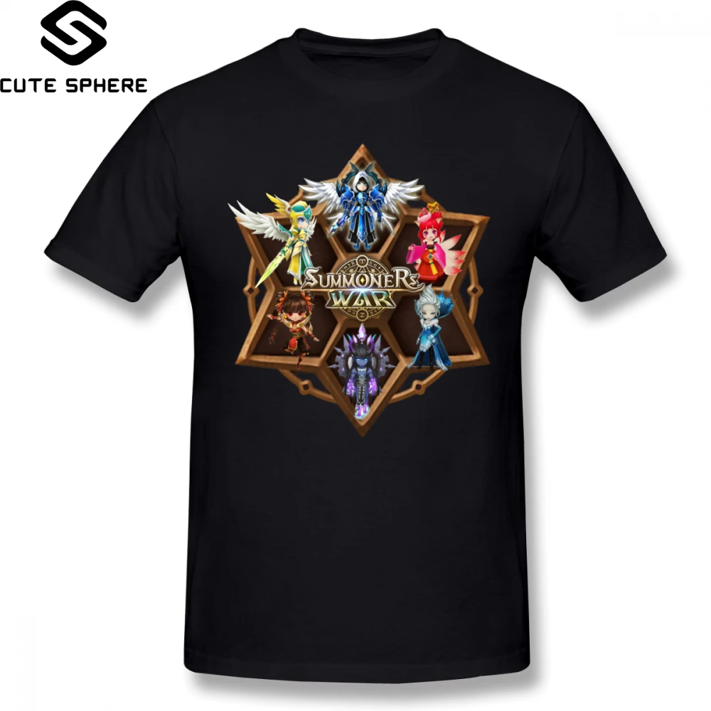 Summoners War T Shirt Monster Runes T-Shirt 4xl Short Sleeves Tee Cotton Graphic Mens Summer Awesome Tshirt |