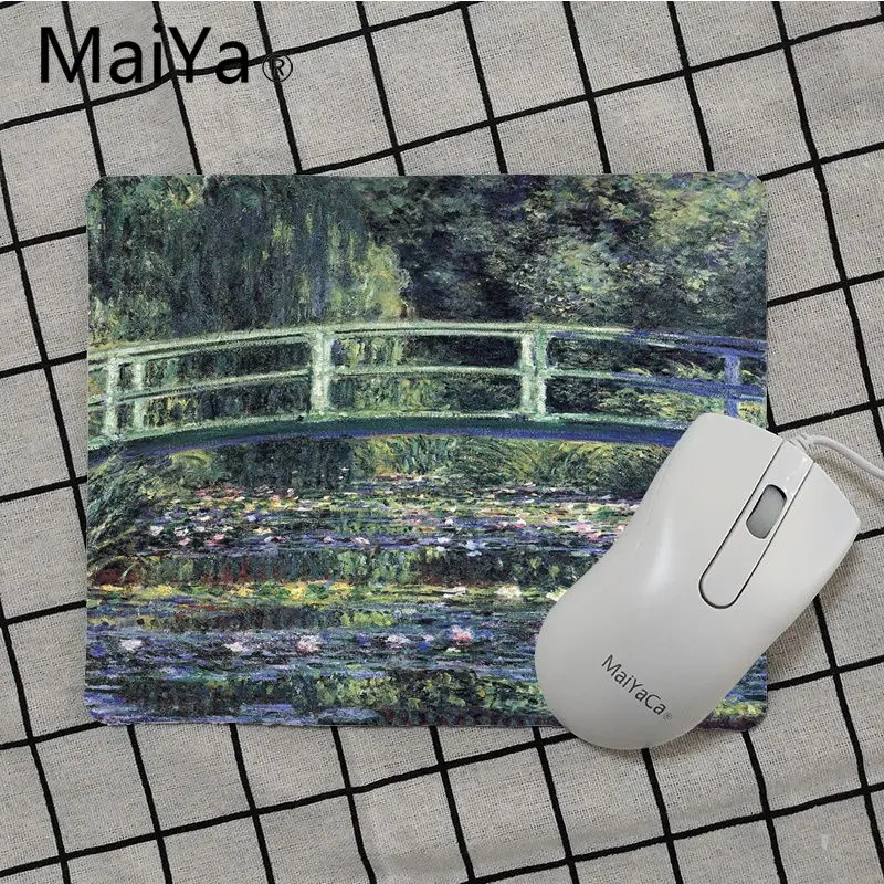No Lock Edge25x29cm Maiya, высокое качество, искусство Клода Мона, сделай сам дизайн, игровой с узором, коврик для мыши,,, игровой коврик для мыши - Цвет: No Lock Edge25x29cm