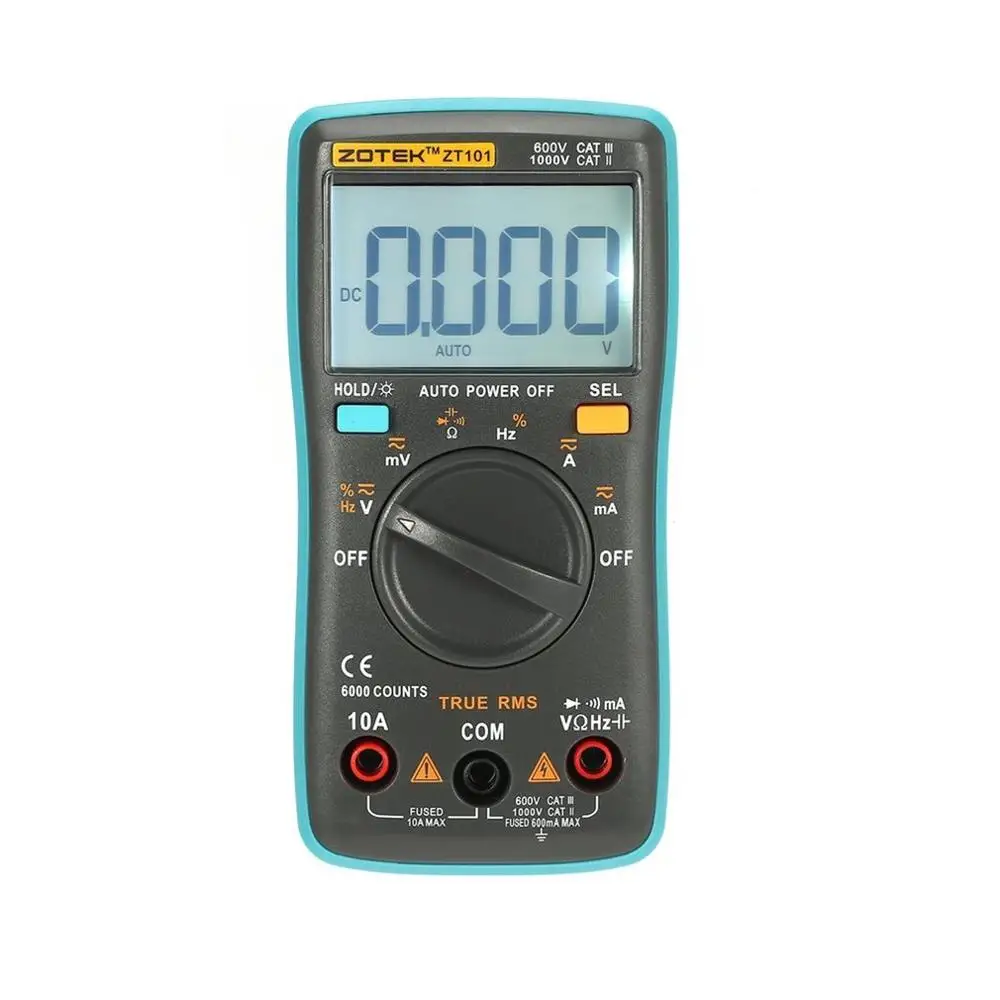 ZT101 Цифровой мультиметр мультиметровый Транзистор тестер esr цифровой измеритель мультиметр Miernik Электрический аналог - Цвет: ZT101