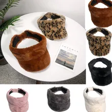 Женская зимняя бейсбольная кепка, теплая уличная плюшевая Кепка, шапка-ведро, однотонная Кепка с изоображением леопарда, Повседневная зимняя Спортивная Кепка